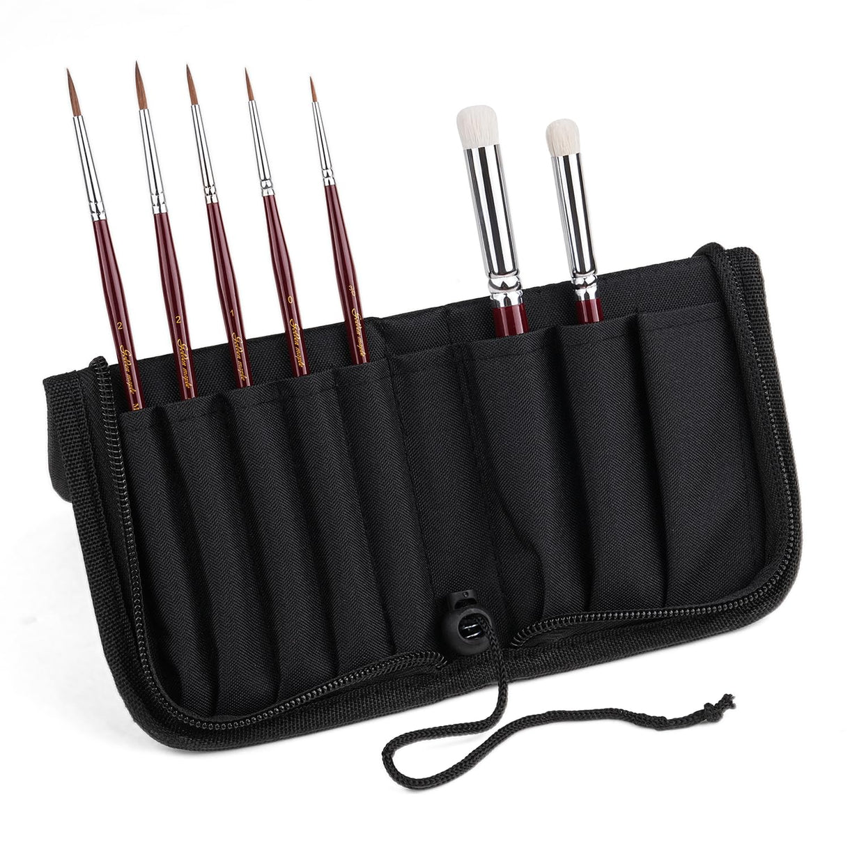 Golden Maple 7pc Brush Set with Case