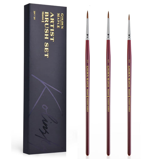 Golden Maple 3pc Brush Set